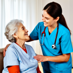 Dedicated Caregiver**

"A compassionate and professional caregiver, fully clothed in appropriate attire for elder care (e.g., comfortable scrubs or uniform), gently assisting a senior woman with Alzheimer's in a bright and cheerful living room. The scene emphasizes connection and empathy. Safe for work, appropriate content, modest, family-friendly, perfect anatomy, natural proportions, well-formed hands, proper finger count, natural body proportions, professional photography, high quality."

**